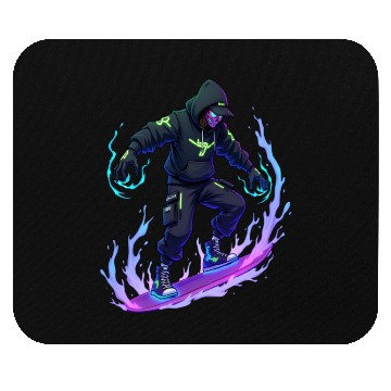 Discover Ghost Wave - Neon Phantom Rider Mouse Pads