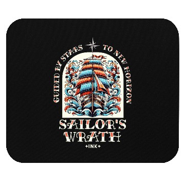 Discover Sailor's Wrath – Nautical Tattoo Art Mouse Pads