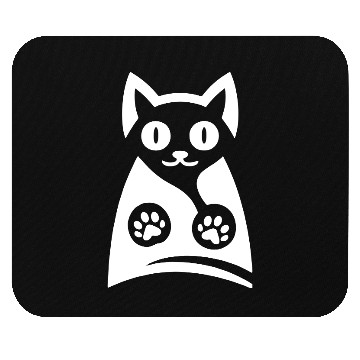 Discover Happy Cat Vector Design One Color Mouse Pads