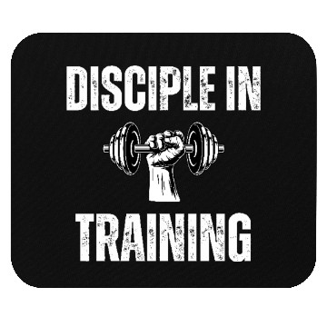 Discover Disciple in training dumbbell Christian Mouse Pads