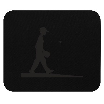 Discover Baseball Player Black And White Mouse Pads