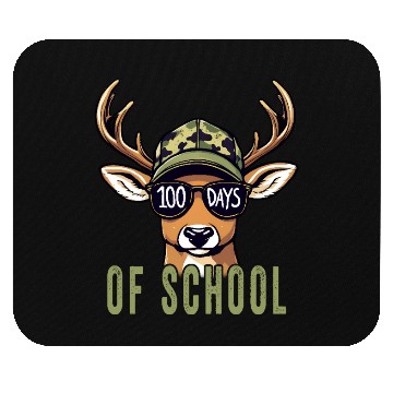 Discover Bucked' 100 Days Of School Deer Mouse Pads