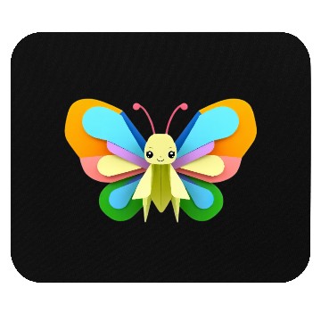 Discover Colorful Paper Butterfly Artwork Mouse Pads