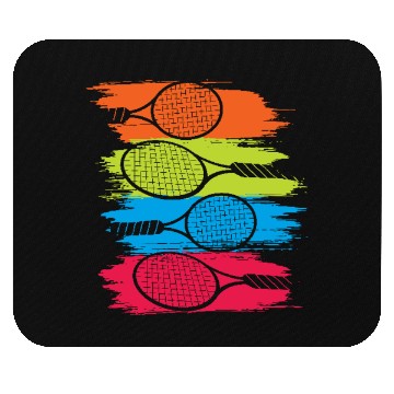 Discover Vibrant Tennis Rackets Brush Art Mouse Pads
