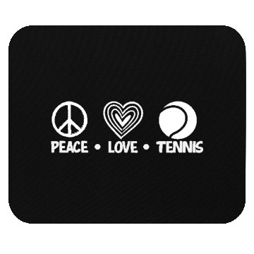 Discover Peace Love Tennis Enthusiast Design Mouse Pads