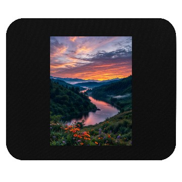 Discover Twilight Riverbend Mouse Pads