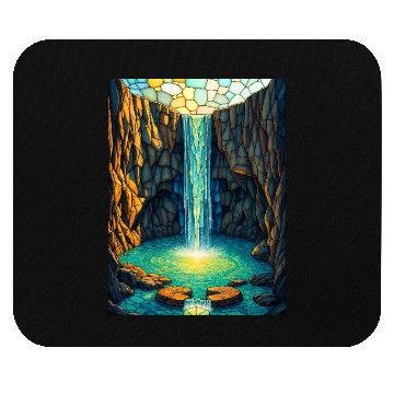 Discover Celestial Waterfall Sanctuary Mouse Pads