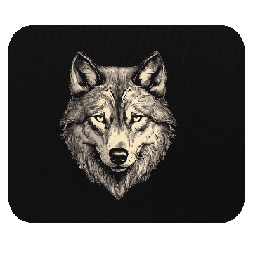 Discover Wolf head 2 Mouse Pads