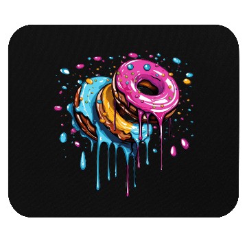 Discover drippy flying donuts graphic design Mouse Pads