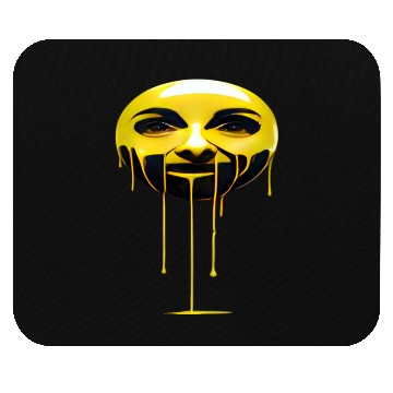 Discover Melting Gold Face Mouse Pads