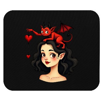 Discover Love devil Mouse Pads