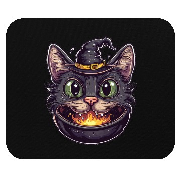 Discover Cat Boiler Cat Witch Halloween Mouse Pads
