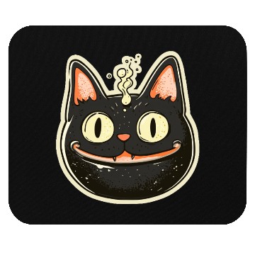 Discover Cat Boiler Cat Witch Halloween Mouse Pads