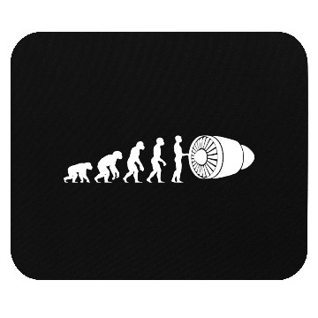 Discover Human Evolution: Aircraft Mechanic Mouse Pads