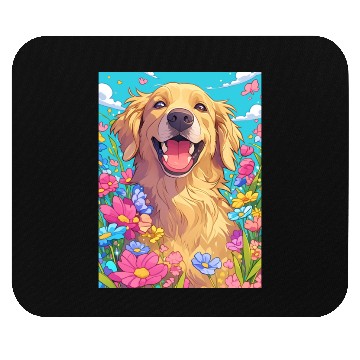 Discover Super cute Golden Retriever Mouse Pads