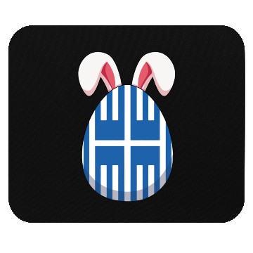 Discover Bunny Rabbit Greece Flag Greek Flag Mouse Pads