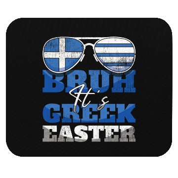 Discover Bruh It's Greek Easter Greece Flag Greek Flag Mouse Pads