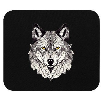 Discover Wolf head 10 Mouse Pads