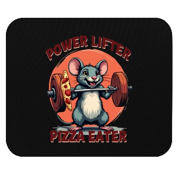 Discover Power Lifter Pizza Eater Mouse Pads