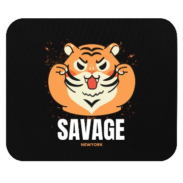 Discover Adorable savage tiger design Mouse Pads