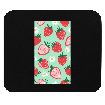Discover Red Strawberries &Daisies Pattern Phone Case Cover Mouse Pads
