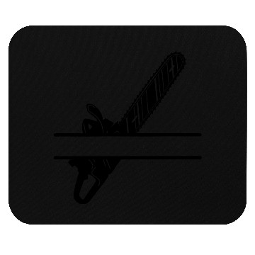Discover Chainsaw lumberjack banner Mouse Pads