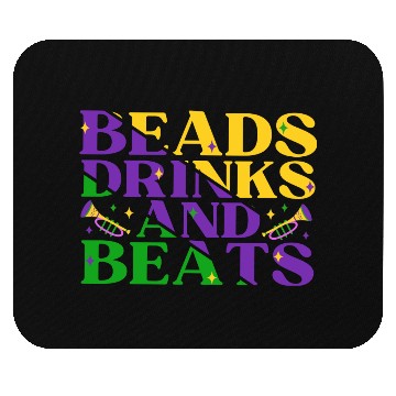 Discover Beads Drinks Beats Mardi Gras Mouse Pads