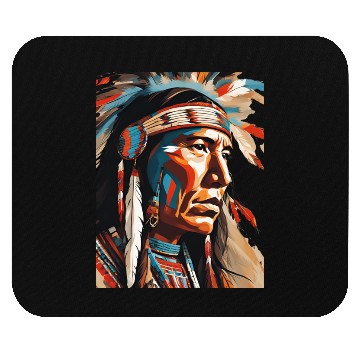Discover Native American Chief Mouse Pads