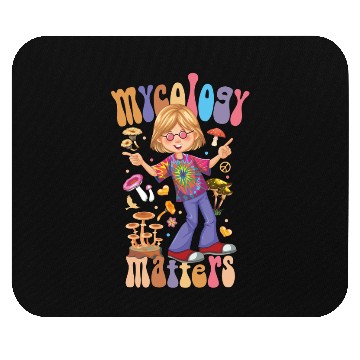 Discover Mushroom Fungi Mycology Matters Funny Hippie style Mouse Pads