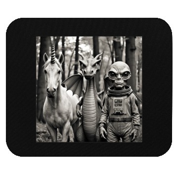 Discover Weird Unicorn Dragon Alien Photografy 2 Mouse Pads