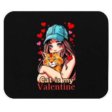 Discover My Cat is My Valentine Mouse Pads