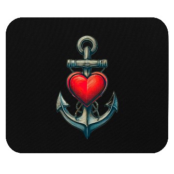 Discover Heart anchor Mouse Pads