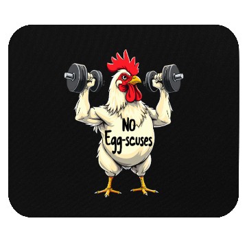 Discover Funny Gym Training Chicken Egg Mouse Pads