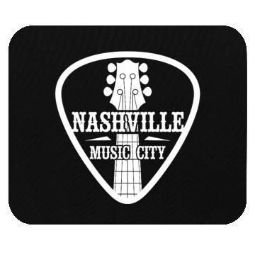 Discover Nashville Music City Guitar Pick Mouse Pads