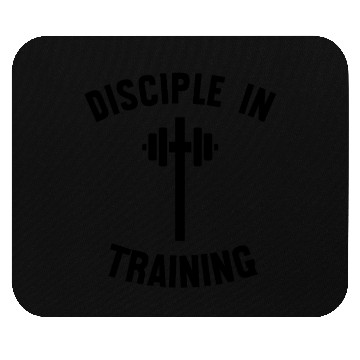 Discover Disciple in training barbell Christian Mouse Pads