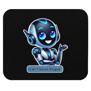 Discover Funny AI Robot I Can't Solve Stupid Tech Design Mouse Pads