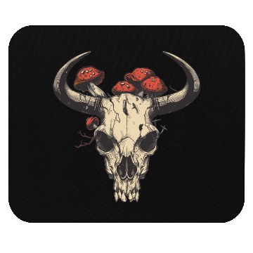 Discover Skull Mushrooms Natural Motif Mouse Pads