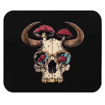 Discover Skull Mushrooms Natural Motif Mouse Pads