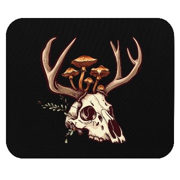Discover Skull Mushrooms Natural Motif Mouse Pads