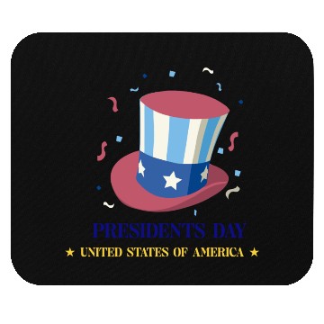 Discover US flag on the hat.Presidents Day Mouse Pads