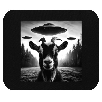 Discover Goat buck, billy, does Funny Selfie Farm UFOs Weir Mouse Pads