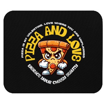 Discover Pizza is my valentines Embrace Your Cheesy Beauty Mouse Pads
