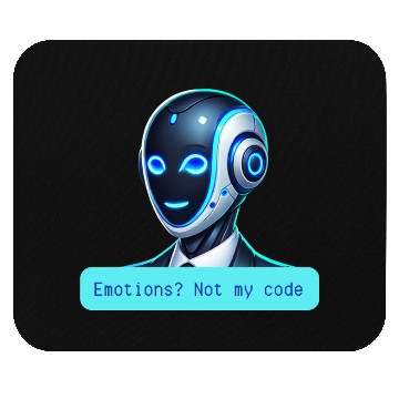 Discover Emotions Not My Code Funny AI Robot Design Mouse Pads