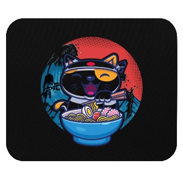 Discover Japanese cat ramen Mouse Pads