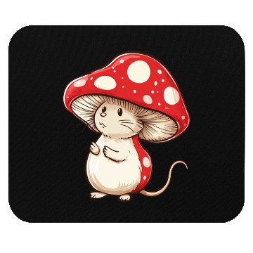 Discover Mushroom Mouse Funny Animal And Mushroom Mouse Pads