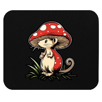 Discover Mushroom Mouse Funny Animal And Mushroom Mouse Pads