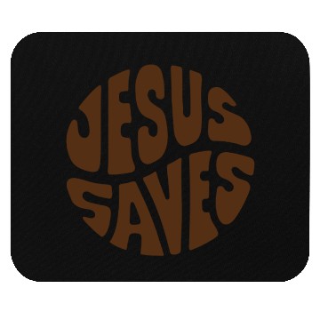 Discover Jesus Saves Text Mouse Pads