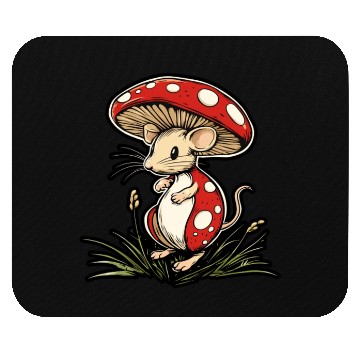 Discover Mushroom Mouse Funny Animal And Mushroom Mouse Pads