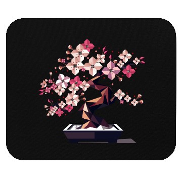 Discover Geometric cherry blossom bonsai Mouse Pads