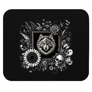 Discover Wolf head 17 Mouse Pads